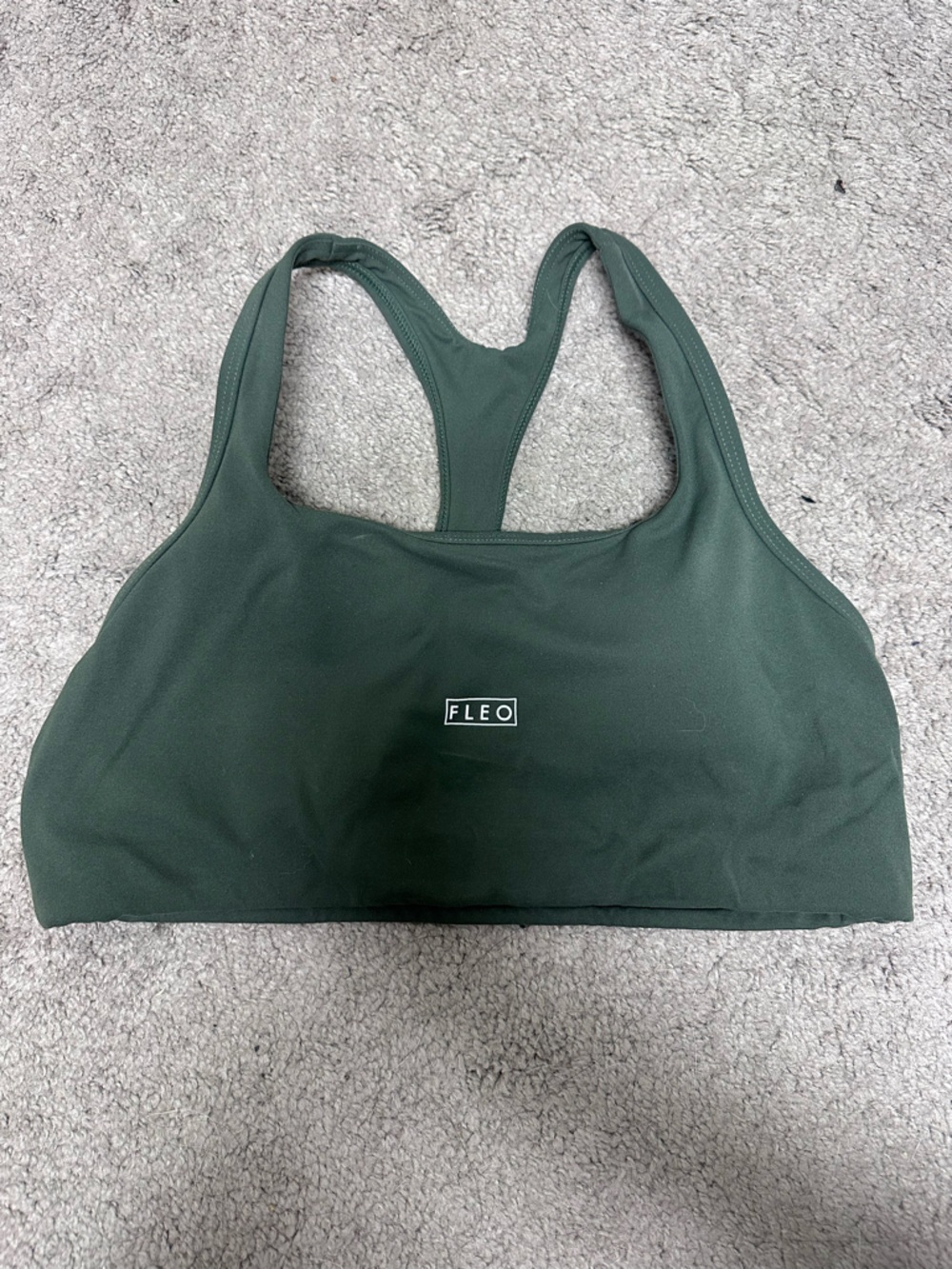 Fleo Dark Green Racerback Sports Bra